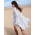 Crochet Insert Oversized Shirt Dress